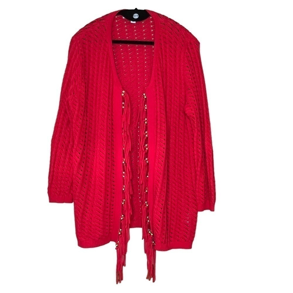 Samantha Grey Tassel Fringe Cardigan